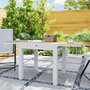 Voir la diapositive 4 : OUTSUNNY Table de jardin extensible 6 places 80/160 cm aluminium traité époxy gris clair plateau effet bois