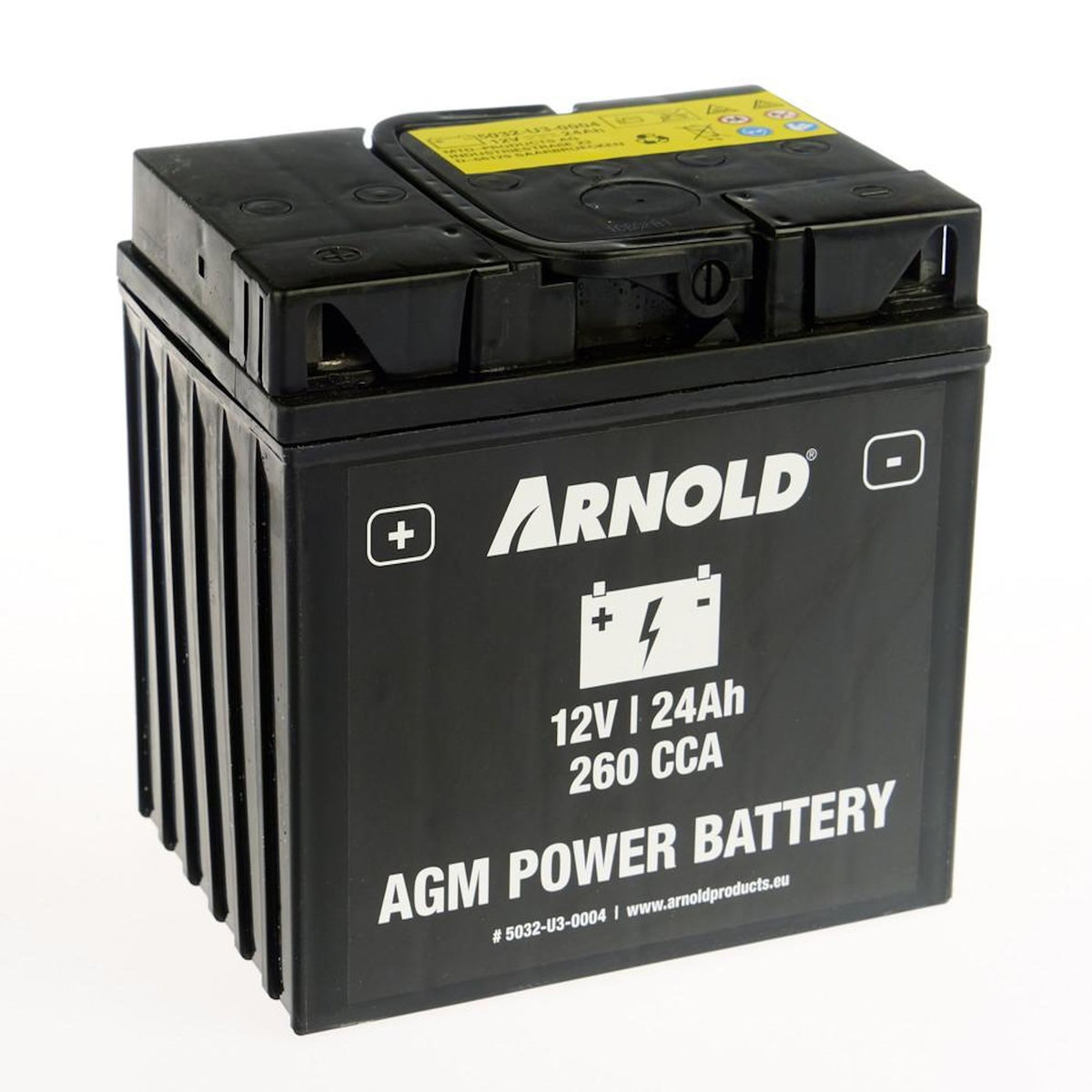 ARNOLD Batterie AZ104/AGM 12-24 pour tracteur tondeuse - +terminal gauche