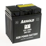 ARNOLD Batterie AZ104/AGM 12-24 pour tracteur tondeuse - +terminal gauche