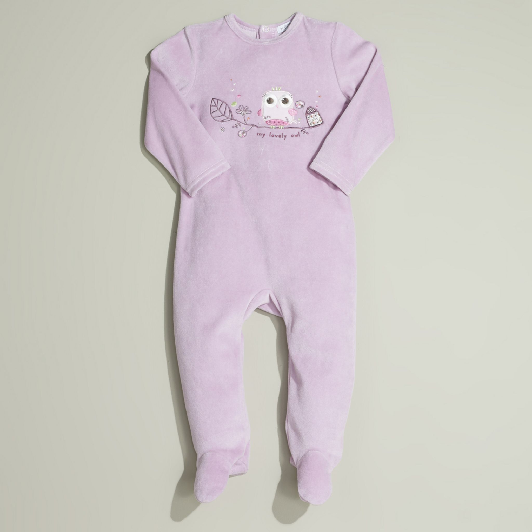 Pyjama Bébé Fille Noël En Velours Brodé - Motifs Cadeaux, Sapins, étoiles Brillantes - Taille 0 à 36 Mois