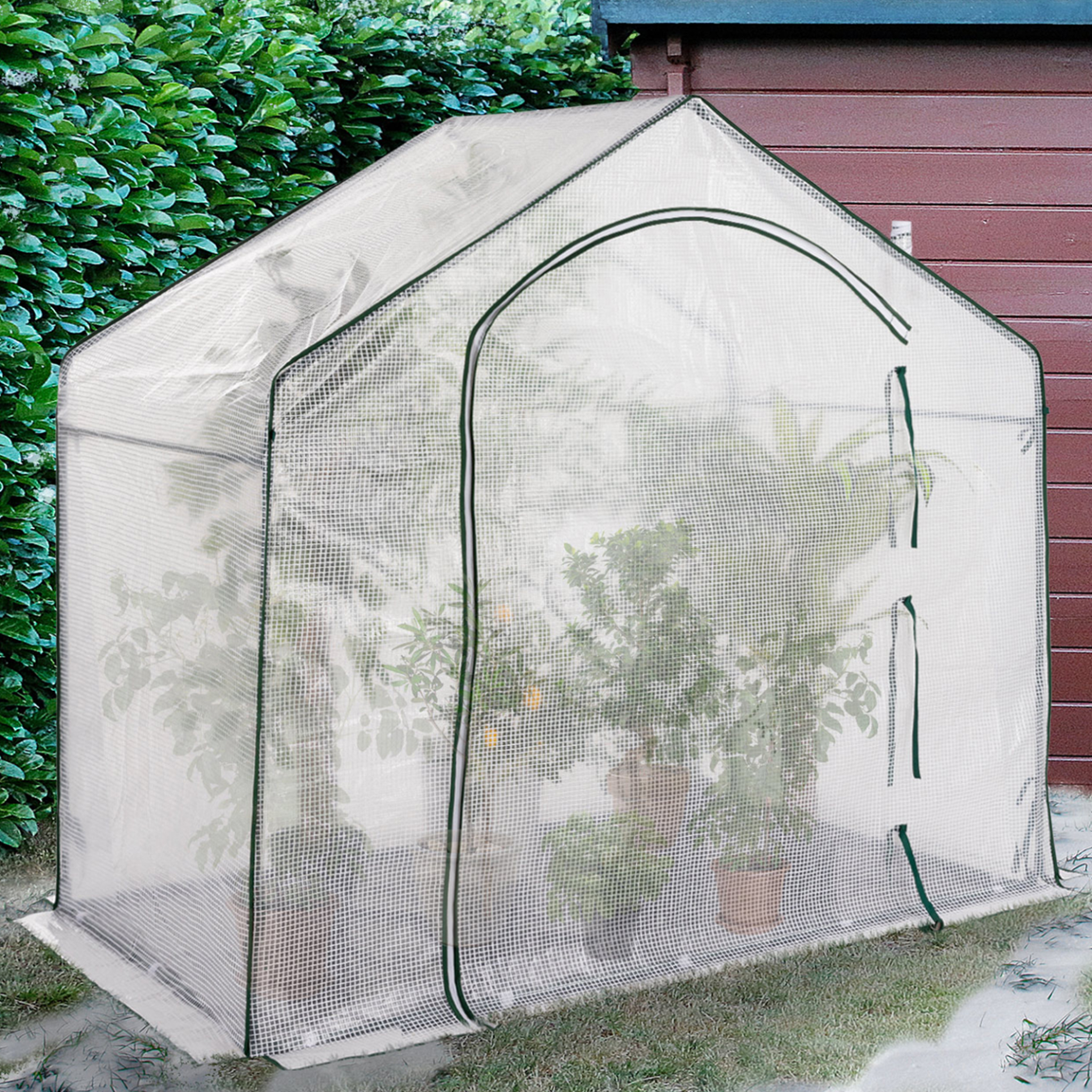Voir la diapositive 3 : ID MARKET Serre d'hivernage maison 200 x 80 x 160 cm balcon et terrasse