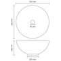 Voir la diapositive 6 : VIDAXL Lavabo rond de salle de bain Blanc mat 32,5x14 cm Ceramique