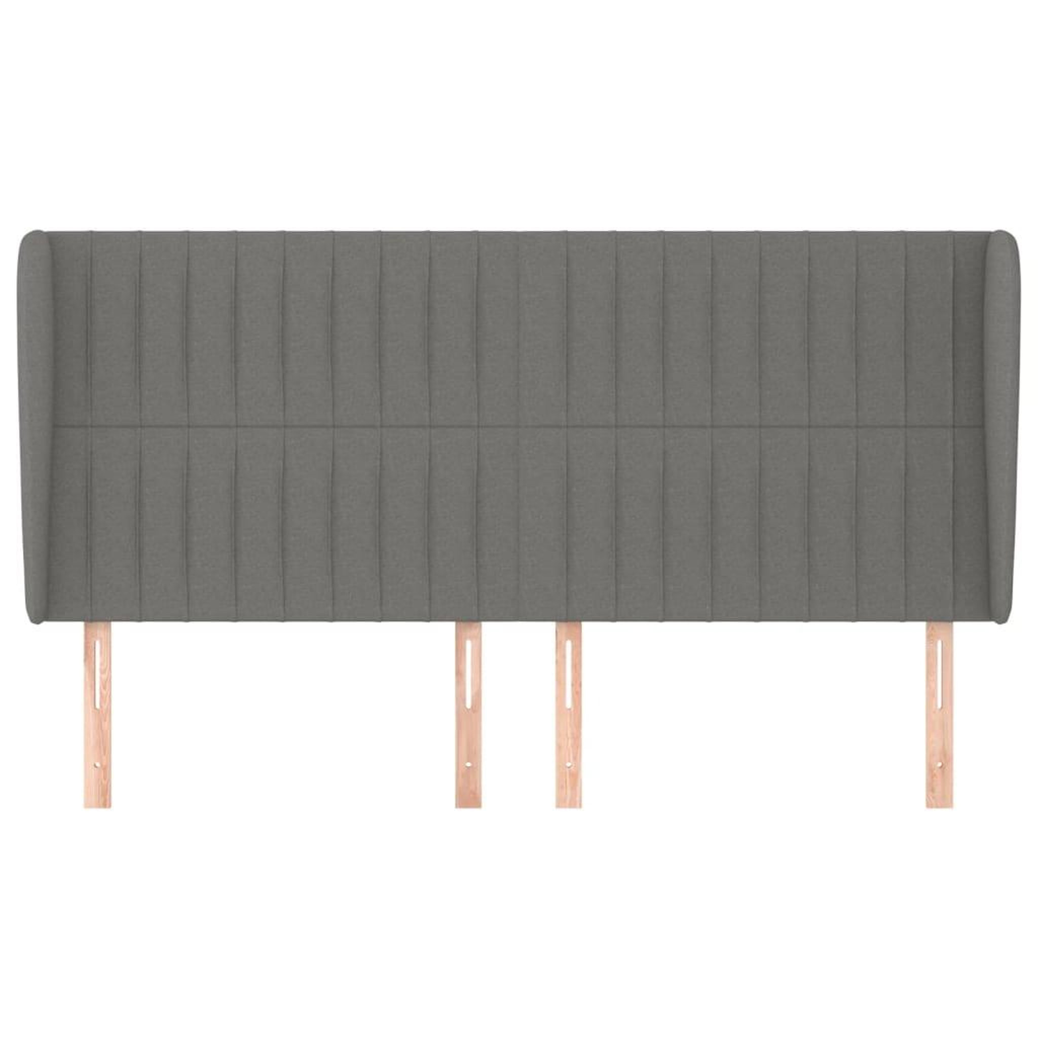 Voir la diapositive 3 : VIDAXL Tete de lit avec oreilles Gris fonce 163x23x118/128 cm Tissu