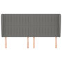 Voir la diapositive 3 : VIDAXL Tete de lit avec oreilles Gris fonce 163x23x118/128 cm Tissu