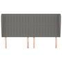 Voir la diapositive 3 : VIDAXL Tete de lit avec oreilles Gris fonce 163x23x118/128 cm Tissu