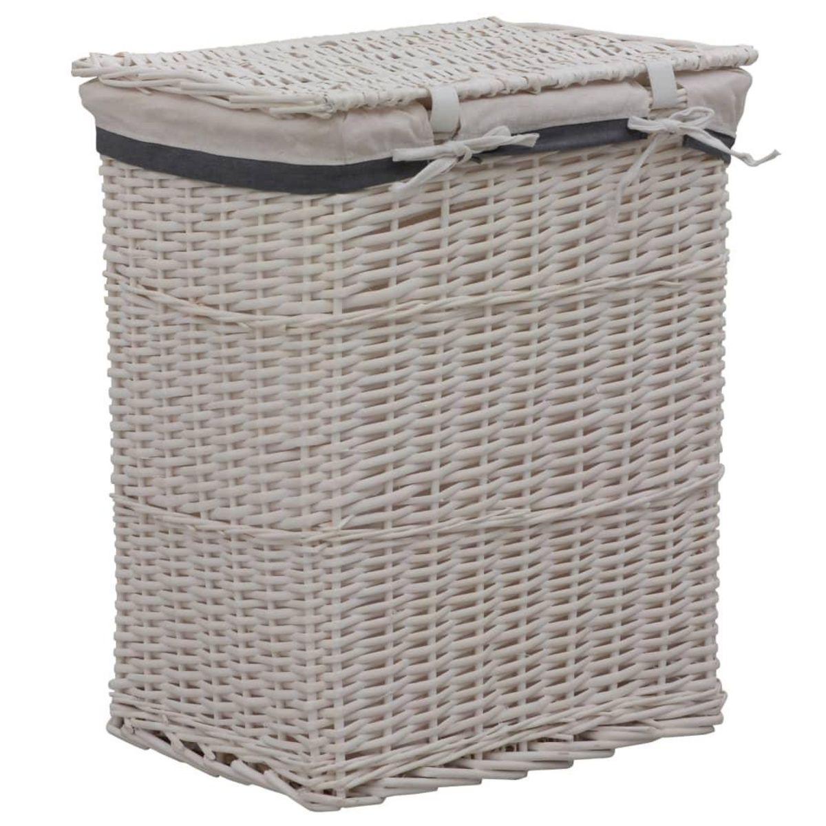 VIDAXL Panier a linge Blanc Saule