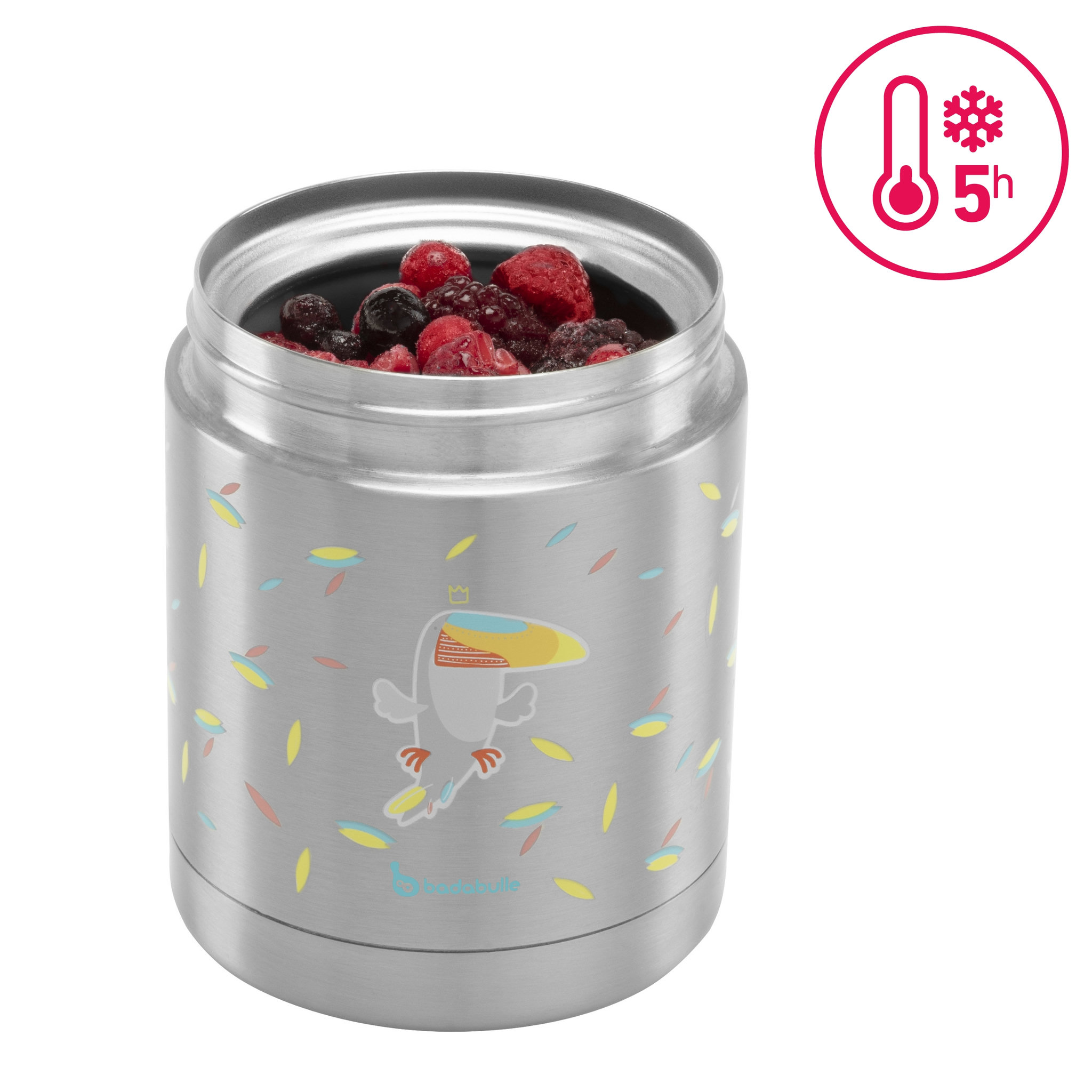 Voir la diapositive 3 : BADABULLE Boîte isotherme chaud/froid en inox Thermobox Toucan