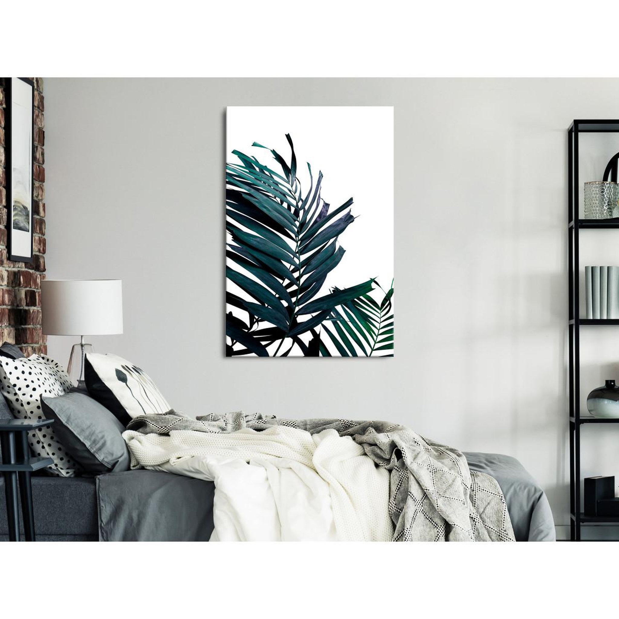Voir la diapositive 2 : Paris Prix Tableau imprimé  emerald leaves wide