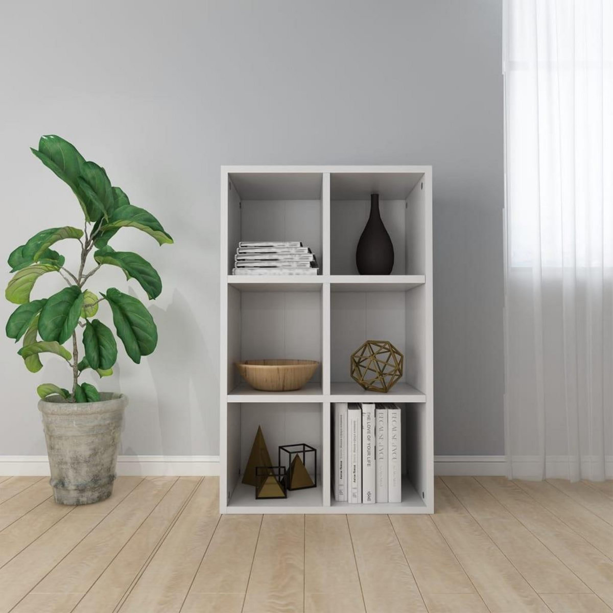 VIDAXL Bibliotheque/Buffet blanc 66x30x98 cm bois d'ingenierie
