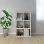 Voir la diapositive 1 : VIDAXL Bibliotheque/Buffet blanc 66x30x98 cm bois d'ingenierie