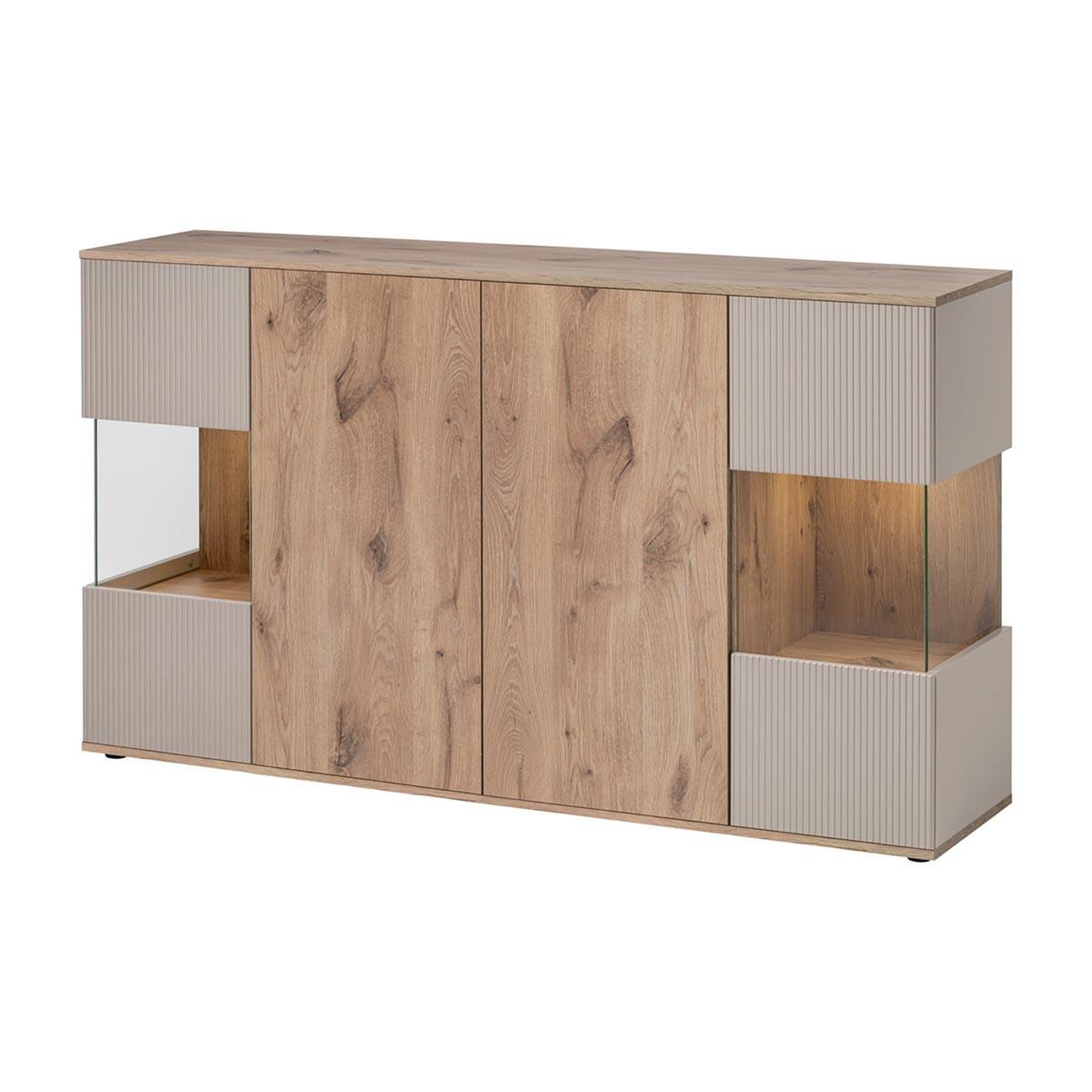 Voir la diapositive 3 : Paris Prix Buffet rainuré  catalina  160cm naturel