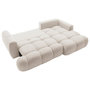 Voir la diapositive 2 : BEST MOBILIER Yulin - canapé d'angle droit 4 places convertible avec coffre en tissu bouclette