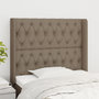 Voir la diapositive 1 : VIDAXL Tete de lit avec oreilles Taupe 103x16x118/128 cm Tissu