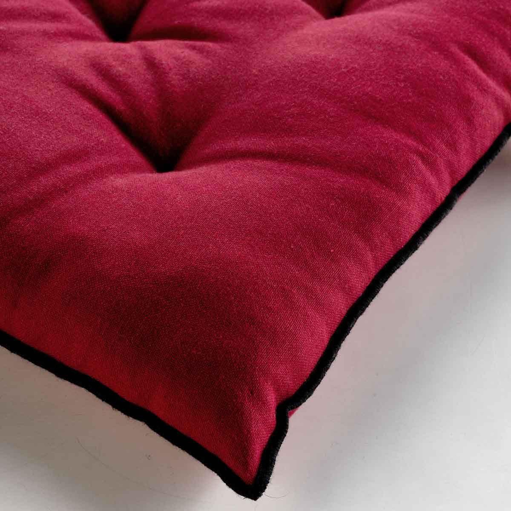 Voir la diapositive 4 : Douceur d'Intérieur Galette de chaise  mistraline  40x40cm bordeaux