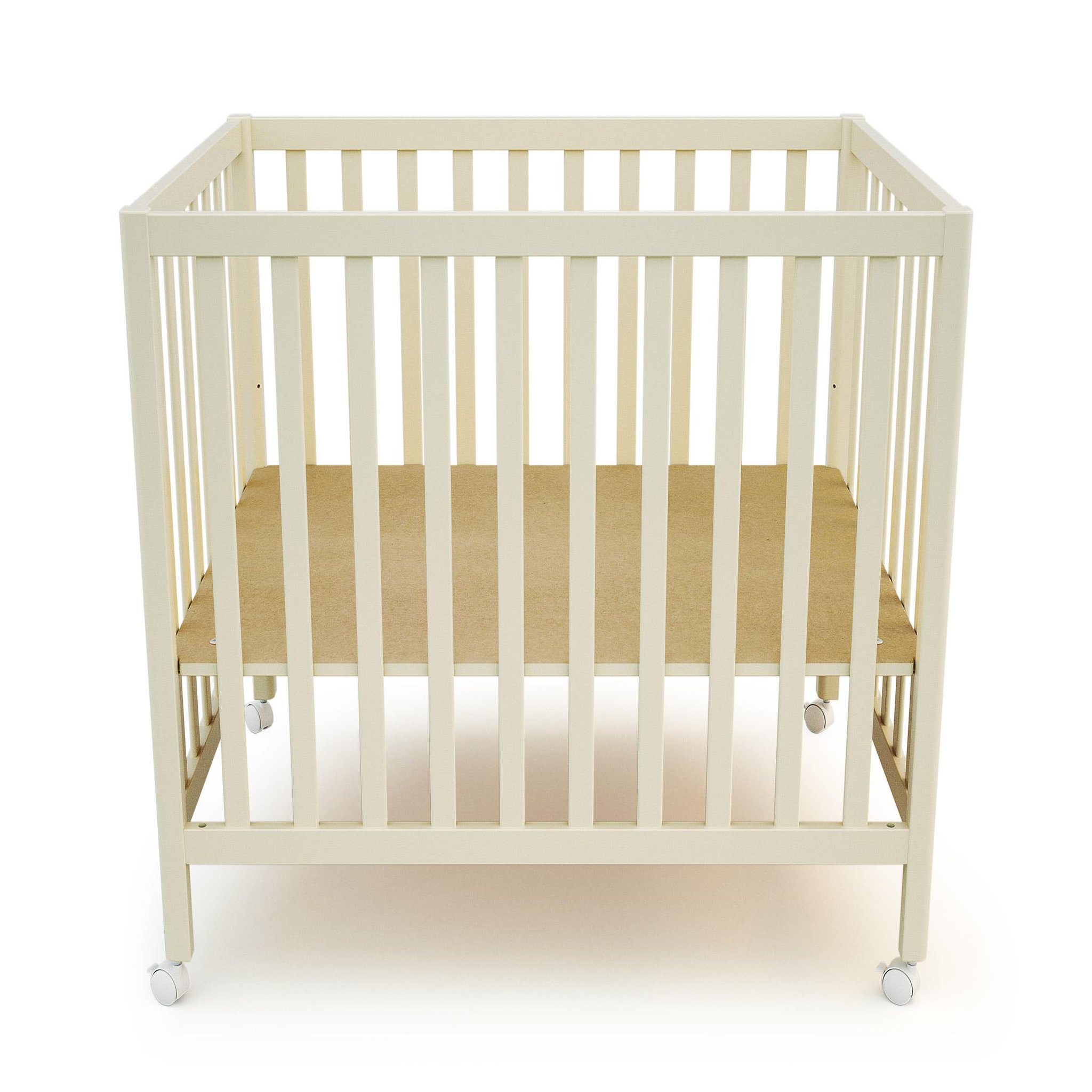 Voir la diapositive 2 : JURABABY Parc bébé rectangulaire en bois fara 100 x 70 cm - blanc perle