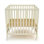Voir la diapositive 2 : JURABABY Parc bébé rectangulaire en bois FARA - Blanc Perle