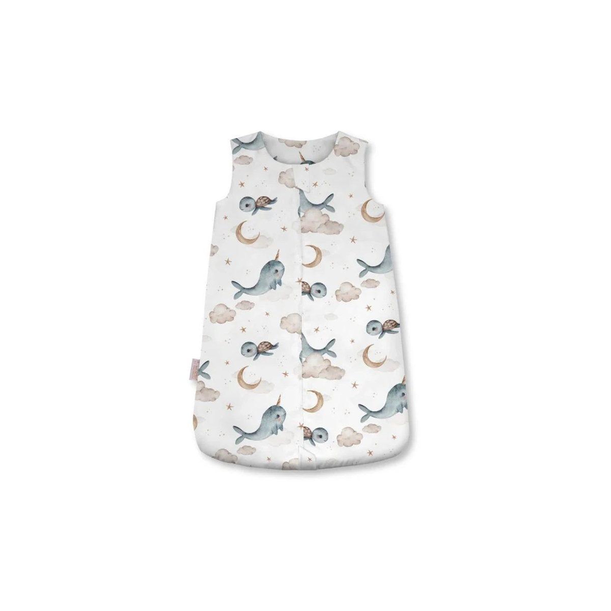 WALDIN Gigoteuse en bambou 40 × 64 cm 1,5 TOG - taille S - motif baleine, blanc