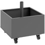 Voir la diapositive 1 : OUTSUNNY Pied de parasol carré jardinière 2 en 1 - 4 roues 2 freins - 50 x 50 x 46 cm - métal galvanisé gris