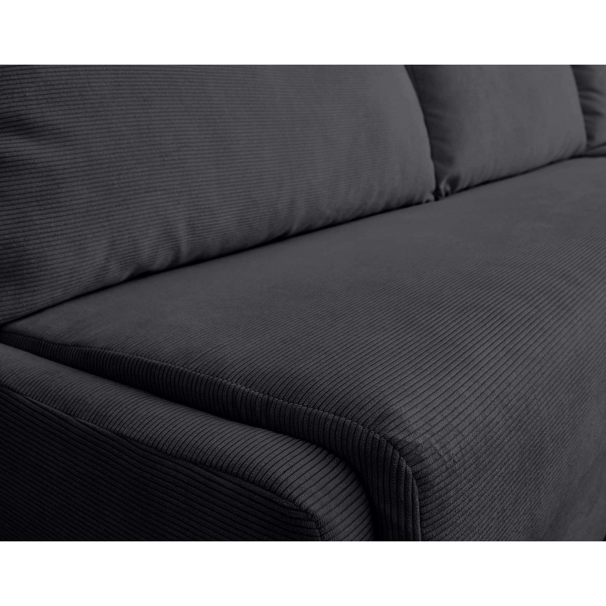 LISA DESIGN Palmira - canapé d'angle droit - 4 places - convertible couchage quotidien - matelas 14 cm - en velours côtelé