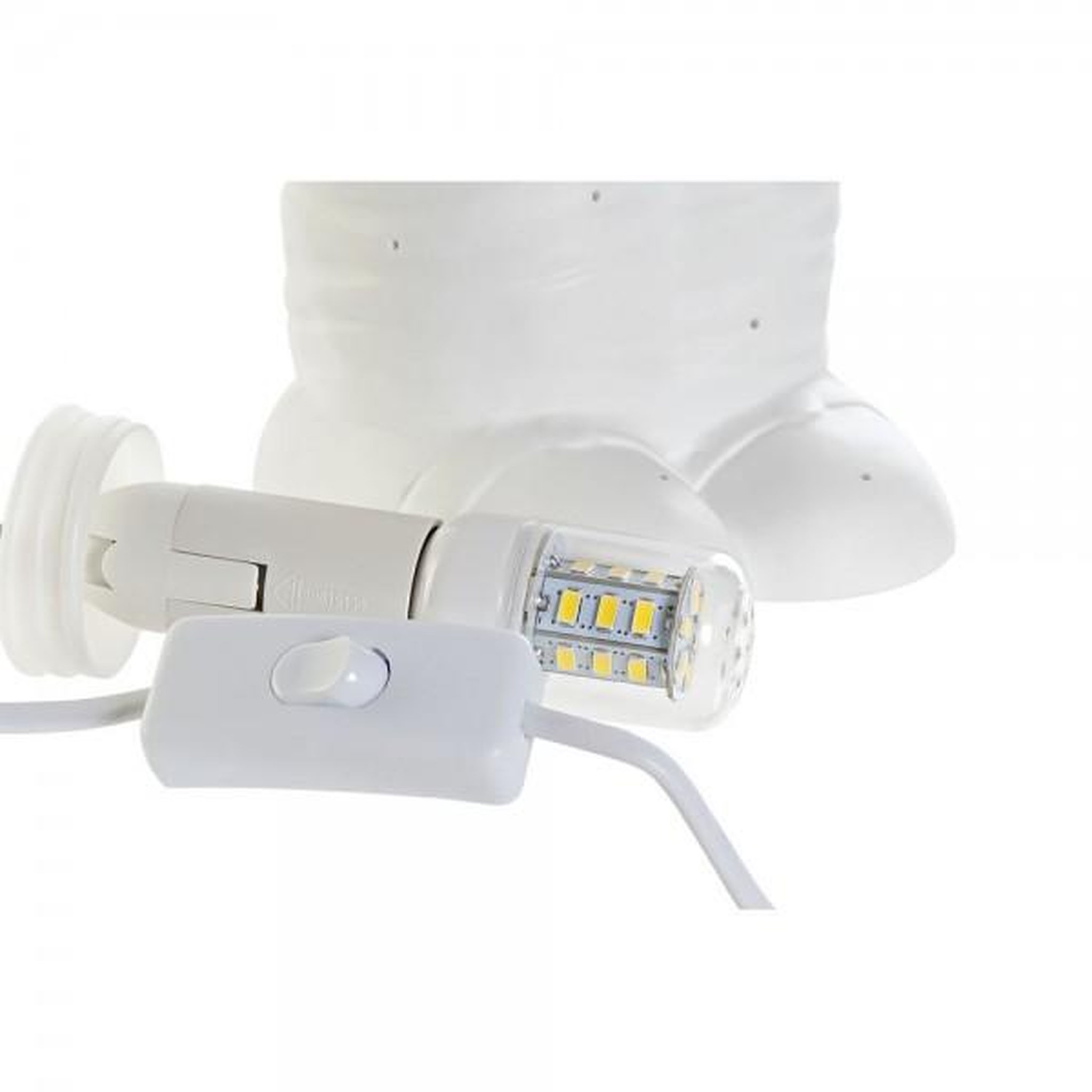 Voir la diapositive 2 : MARKET24 Lampe de bureau DKD Home Decor Blanc Porcelaine 25W 220 V LED (14 x 12 x 31 cm)