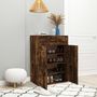 Voir la diapositive 4 : VIDAXL Armoire a chaussures Chene fume 60x35x84 cm Bois d'ingenierie