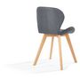 Voir la diapositive 3 : Lot de 2 chaises en tissu style scandinave pieds bois massif GAYA