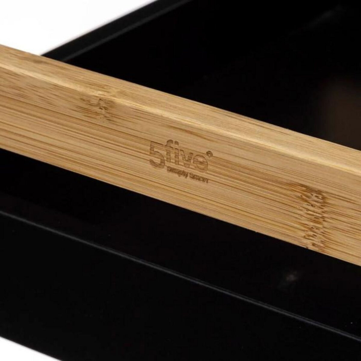 FIVE Étagère 3 Niveaux Bambou  Natureo  80cm Noir