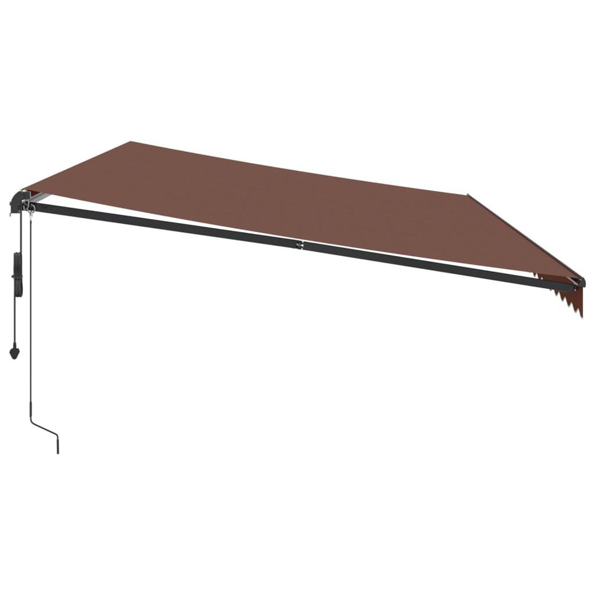Voir la diapositive 5 : VIDAXL Auvent retractable automatique avec LED marron 600x300 cm