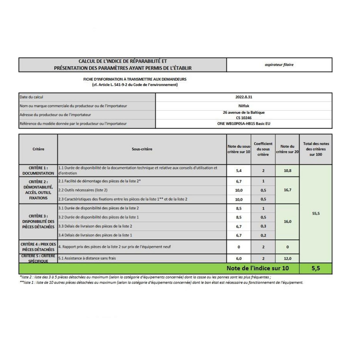 Nilfisk Aspirateur traineau abbc 77db blanc - wb10p05a-hb15