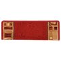 Voir la diapositive 4 : VIDAXL Tapis d'escalier autoadhesifs 5 pcs 65x21x4 cm Rouge