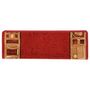 Voir la diapositive 4 : VIDAXL Tapis d'escalier autoadhesifs 5 pcs 65x21x4 cm Rouge