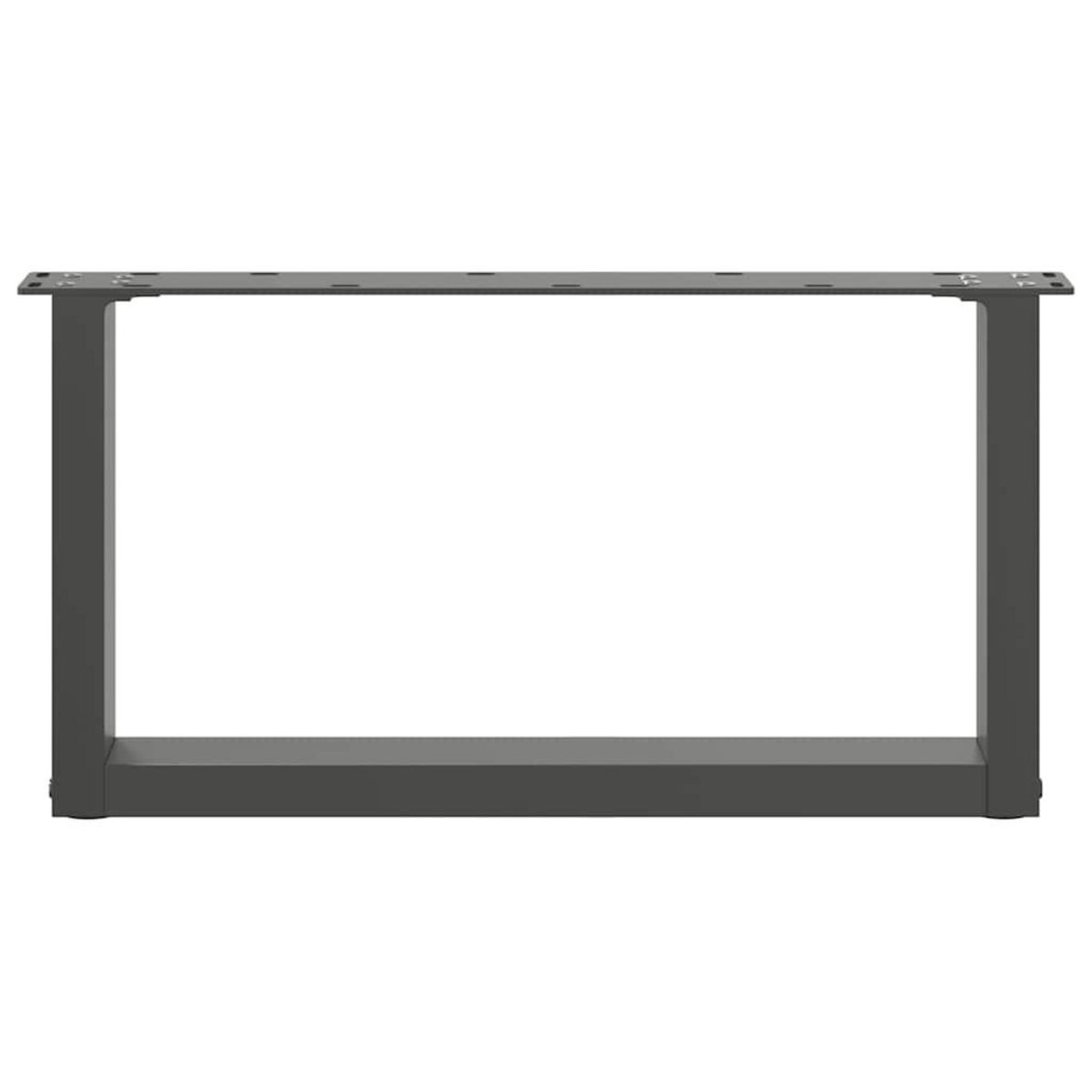 VIDAXL Pieds de table basse forme de U 2 pcs anthracite 60x(30-31) cm