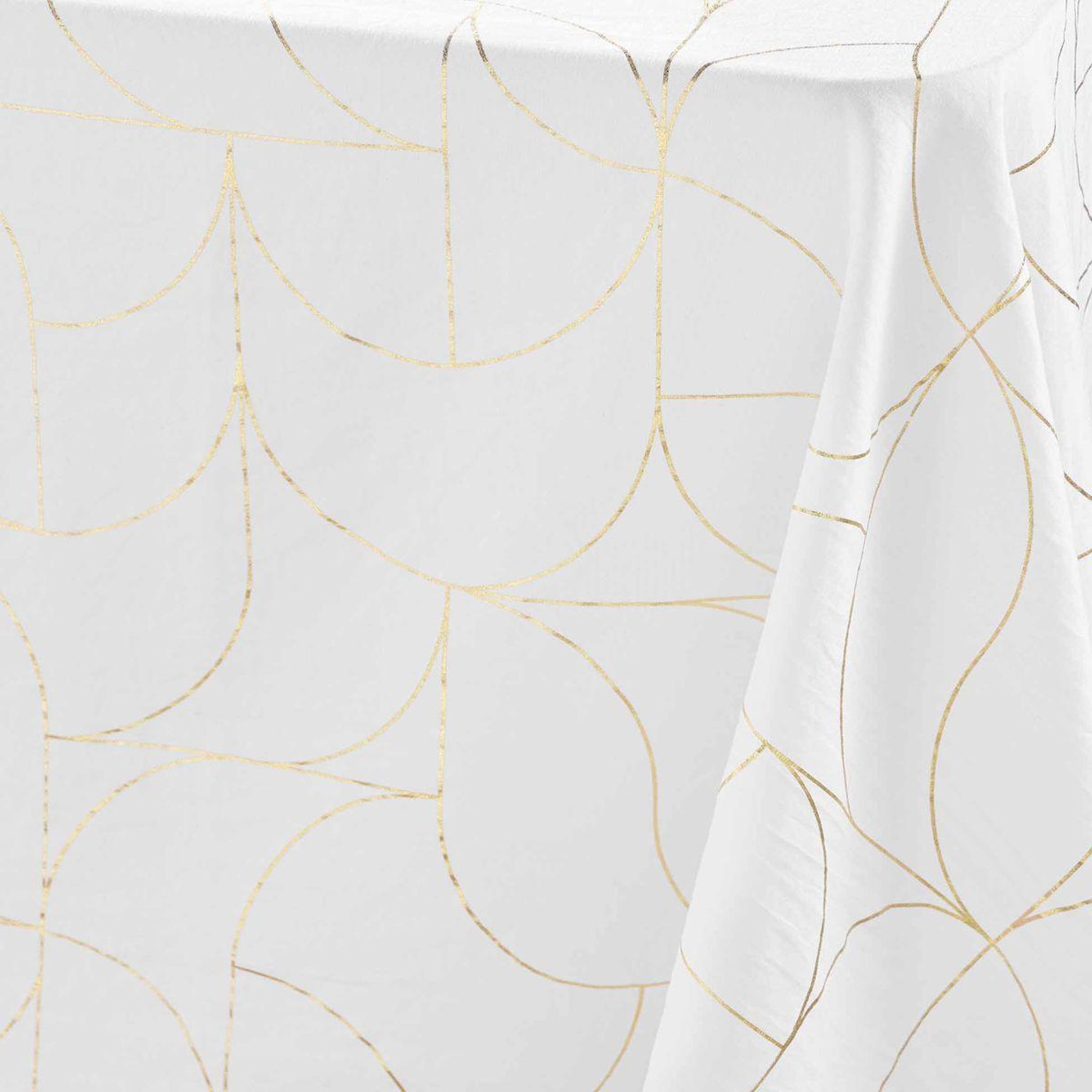 Voir la diapositive 2 : Douceur d'Intérieur Nappe antitache  louxor  140x240cm blanc & or