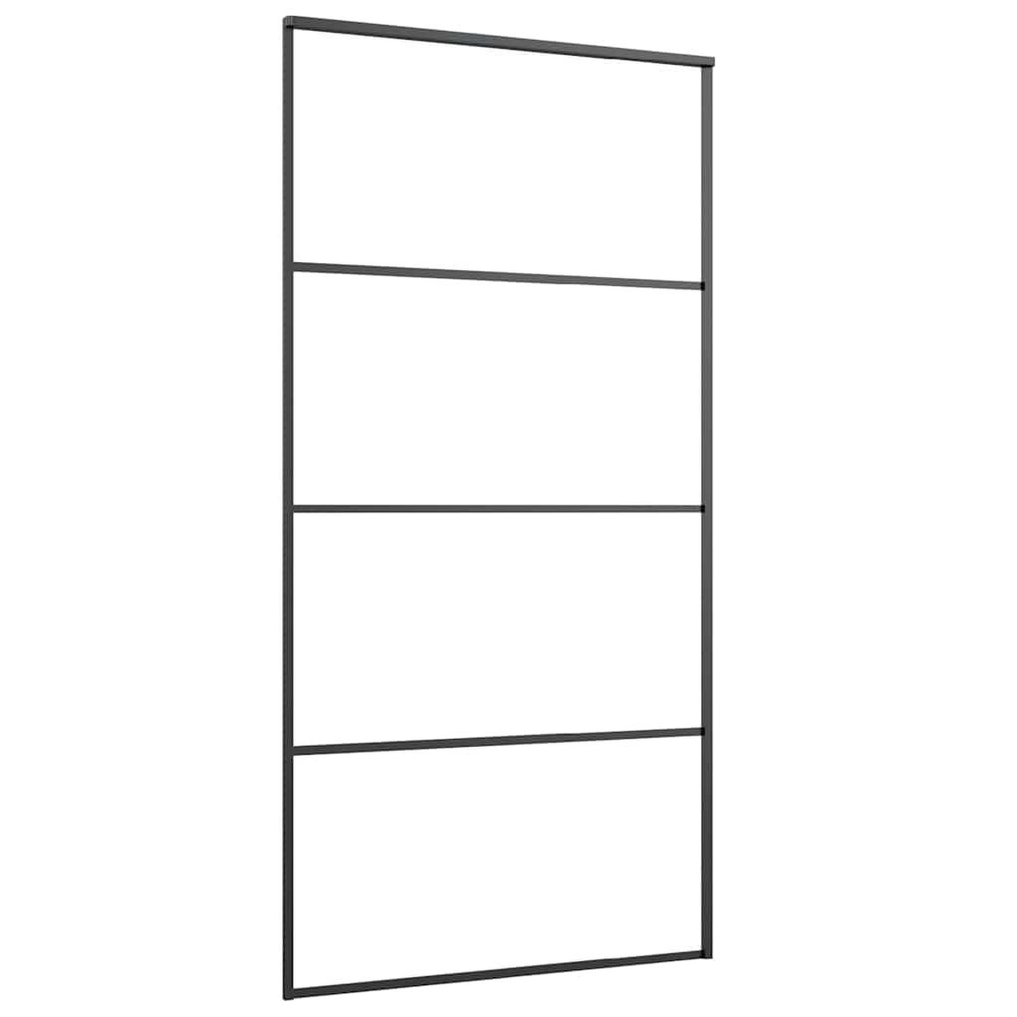 Voir la diapositive 4 : VIDAXL Porte coulissante et kit de quincaillerie 102,5x205cm Verre ESG