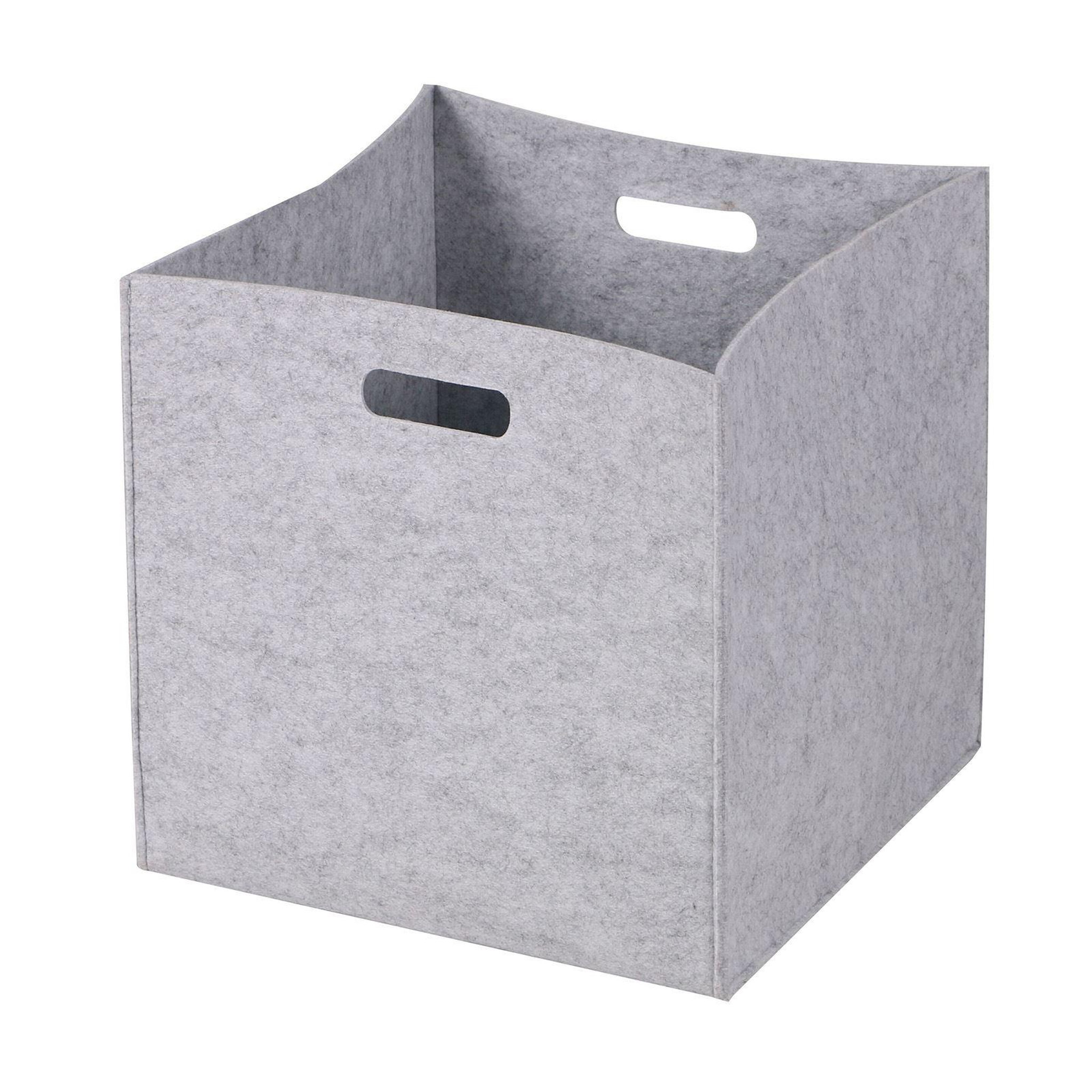 Voir la diapositive 2 : IDIMEX Lot de 2 boîtes de rangement felt, en feutrine