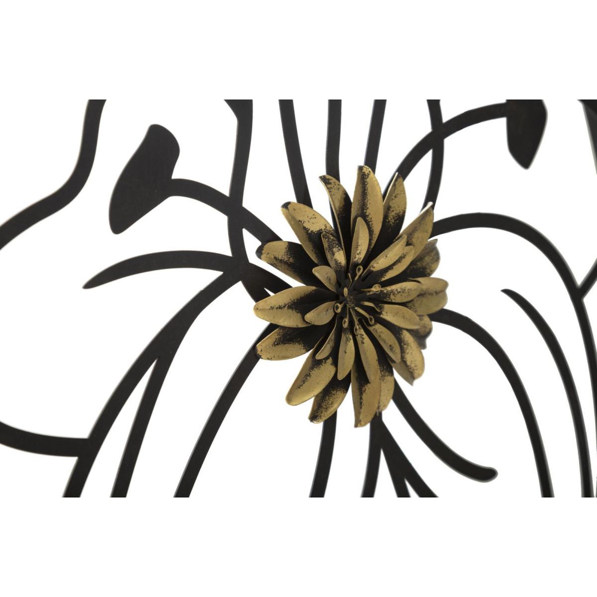 Voir la diapositive 3 : Paris Prix Décoration murale encadrée en métal  simply flotis  69cm noir
