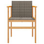 Voir la diapositive 5 : VIDAXL Chaises de jardin lot de 2 gris resine tressee et bois massif