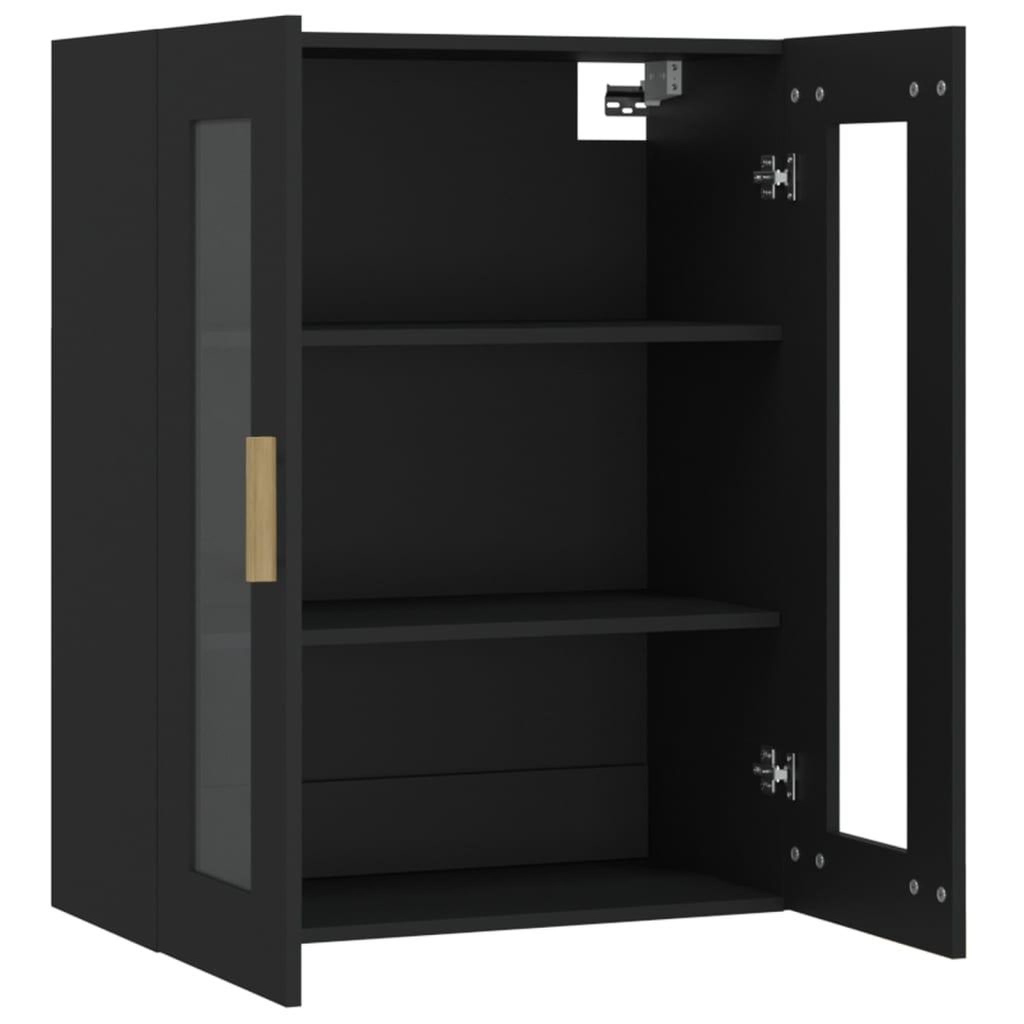 Voir la diapositive 5 : VIDAXL Armoire murale suspendue Noir 69,5x34x90 cm