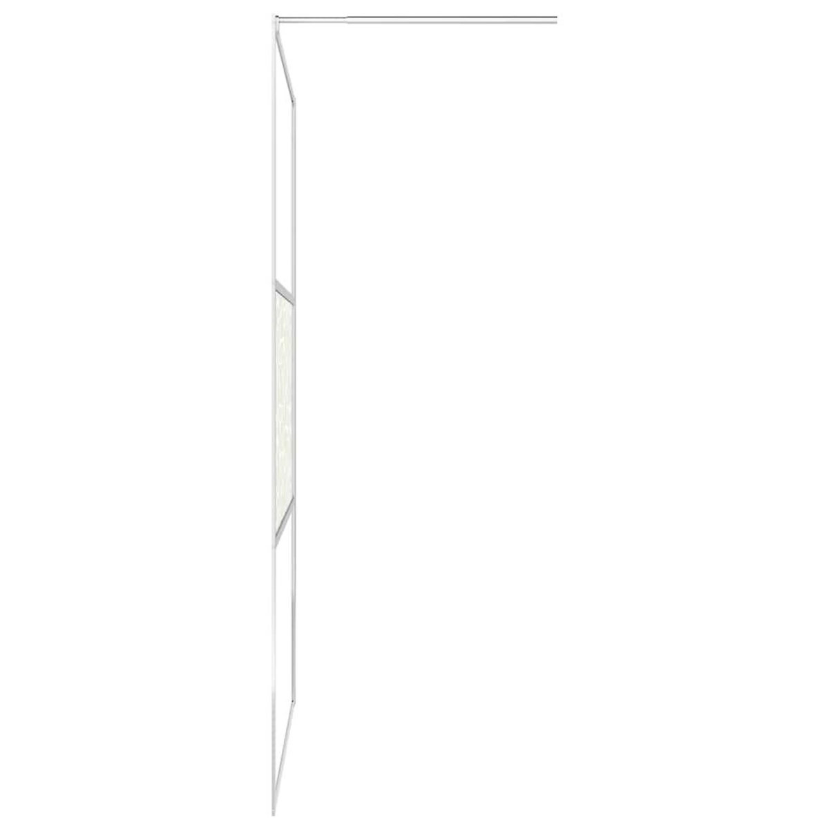 VIDAXL Paroi de douche a l'italienne a verre ESG pierre 140x195 cm