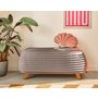 Voir la diapositive 6 : BEST MOBILIER Cristal - bout de lit - en fausse fourrure côtelée