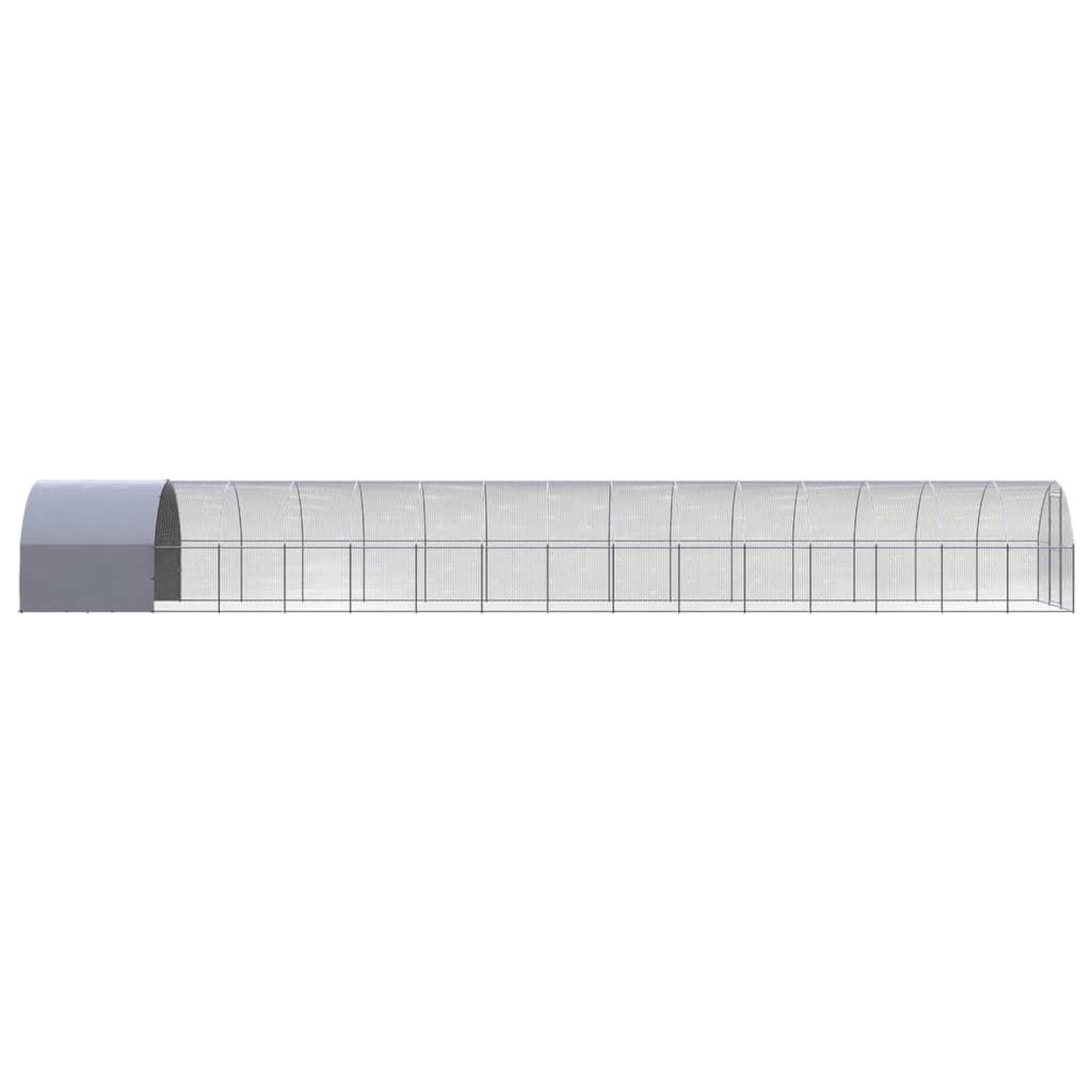 Voir la diapositive 4 : VIDAXL Poulailler d'exterieur 3x16x2 m Acier galvanise