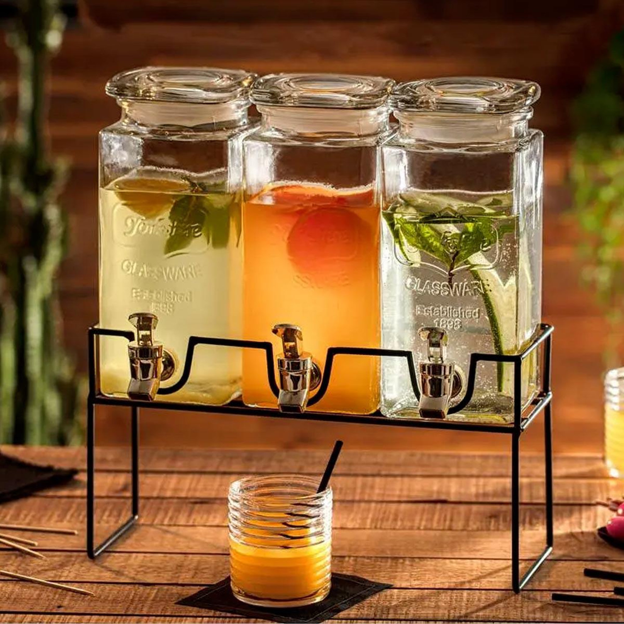 Voir la diapositive 6 : SECRET DE GOURMET Distributeur de boisson  modern wood  4,5l transparent