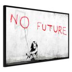 Paris Prix Affiche Murale Encadrée  Banksy No Future. Coloris disponibles : Jaune, Noir