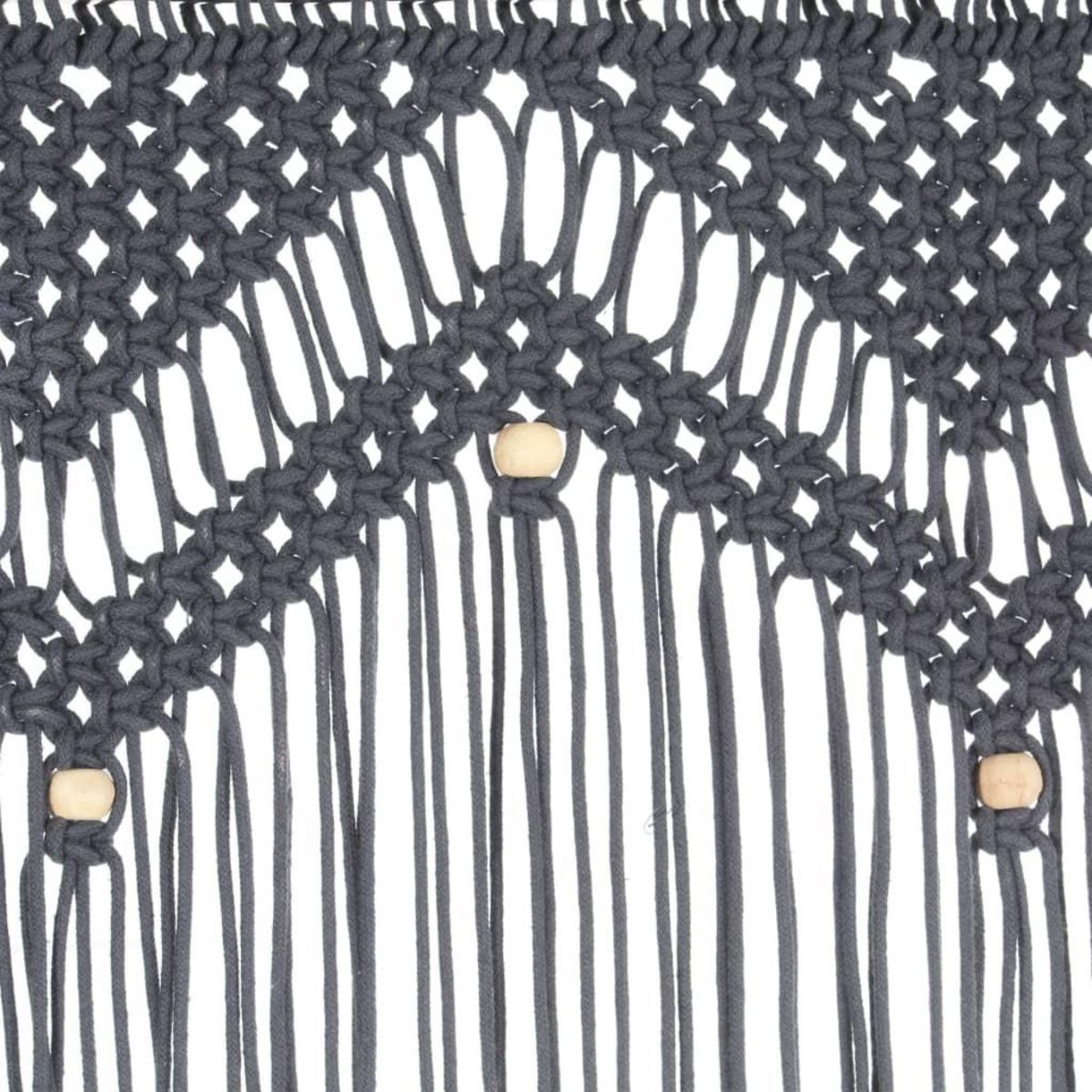 VIDAXL Rideau en macrame Anthracite 140x240 cm Coton