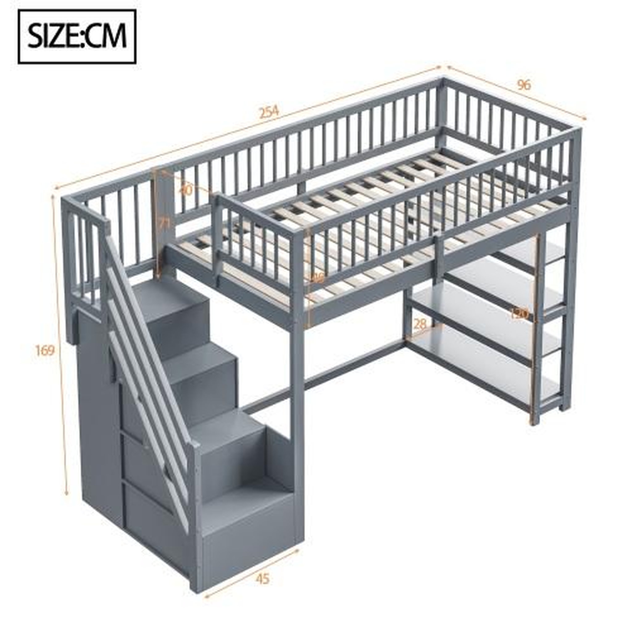 Voir la diapositive 3 : MERAX Lit mezzanine enfant