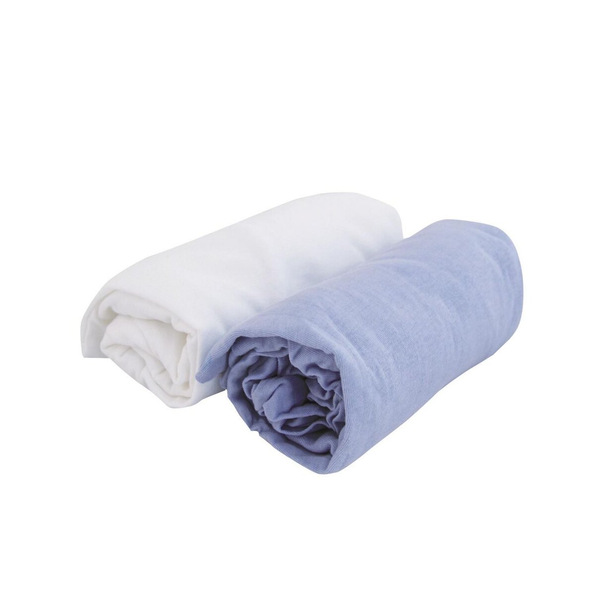 Domiva Lot 2 draps-housses Jersey 60 x 120 cm 