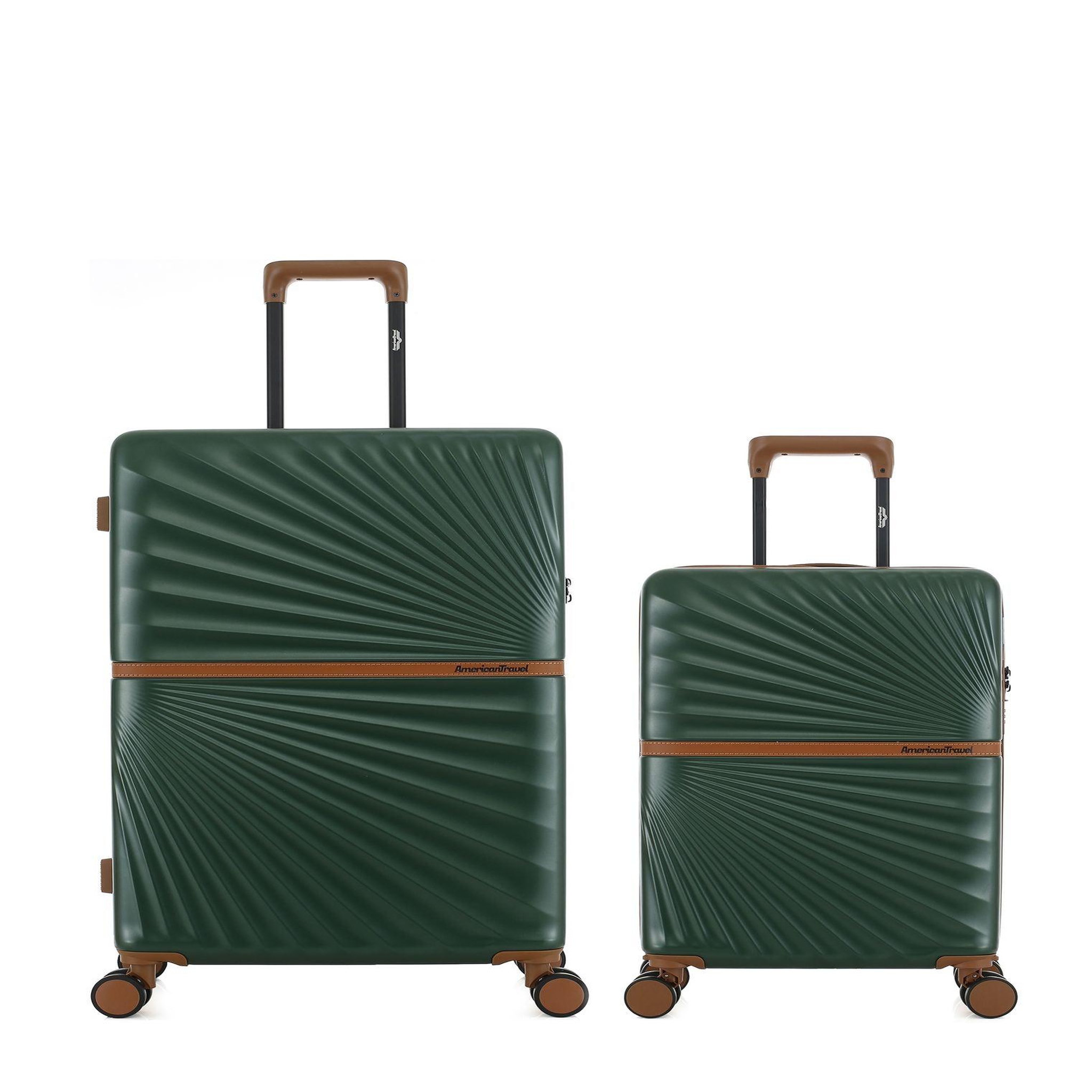 AMERICAN TRAVEL Lot de 2 Valises Rigides Grand Format et Cabine OAKLAND