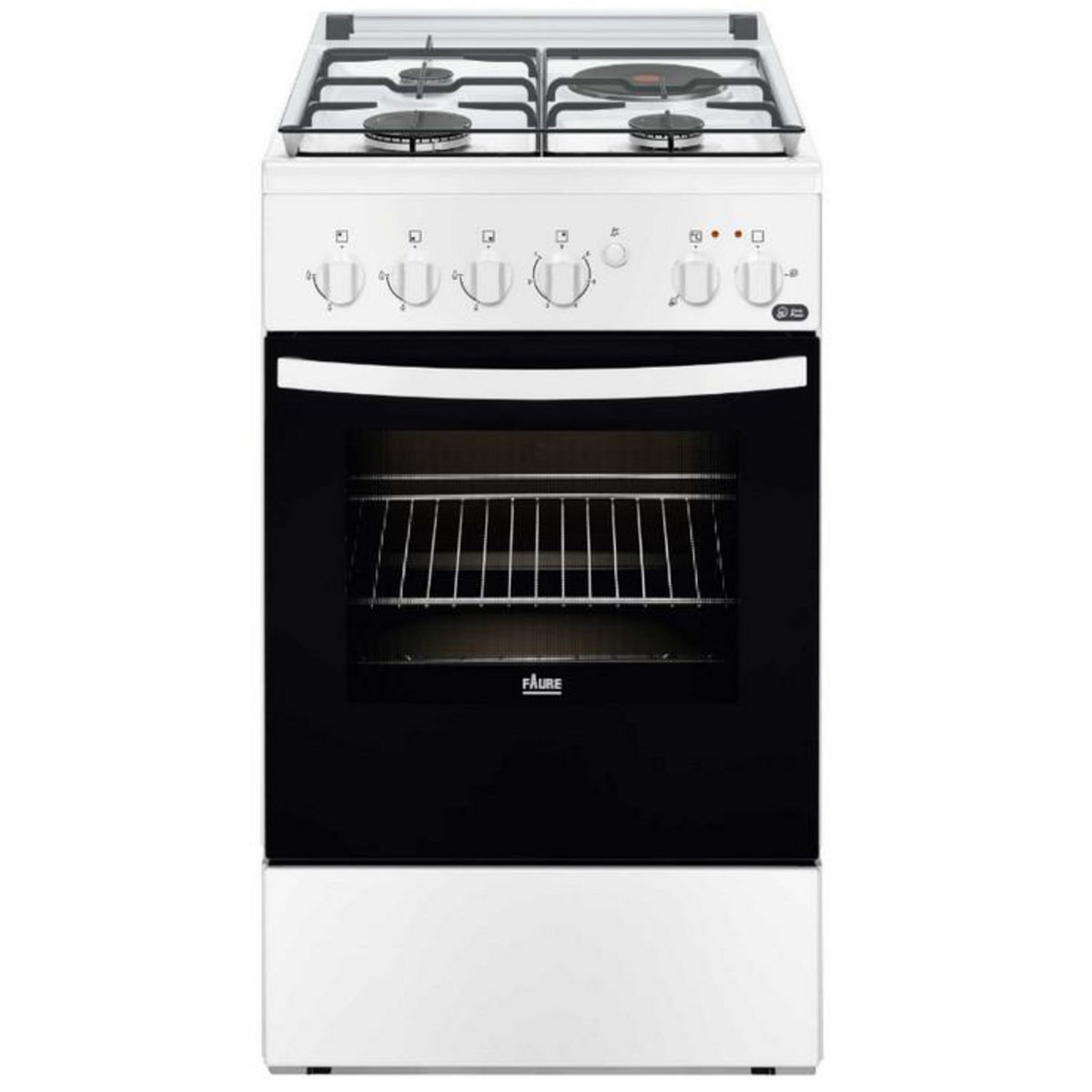 FAURE Cuisinière mixte a 60l 4 feux blanc - fcm54041wa