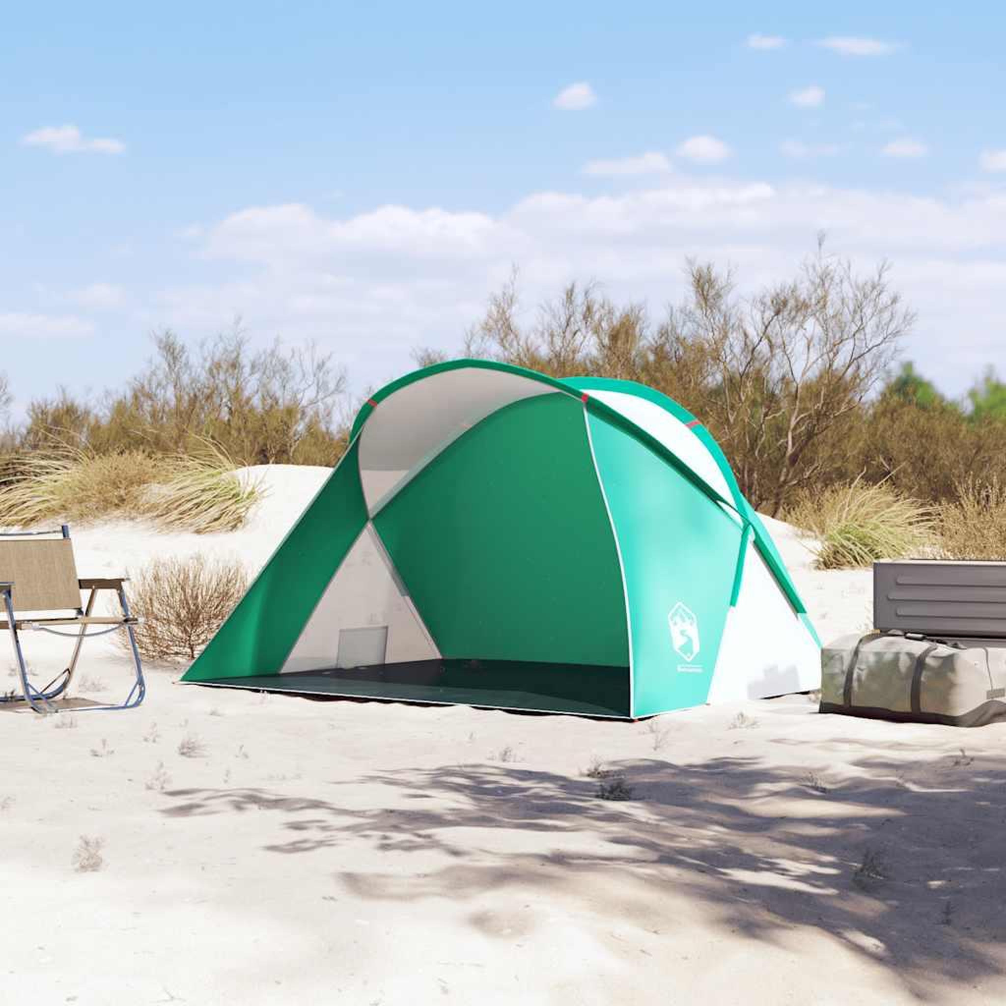 Voir la diapositive 3 : VIDAXL Tente de plage 2 personnes vert d'eau escamotable impermeable