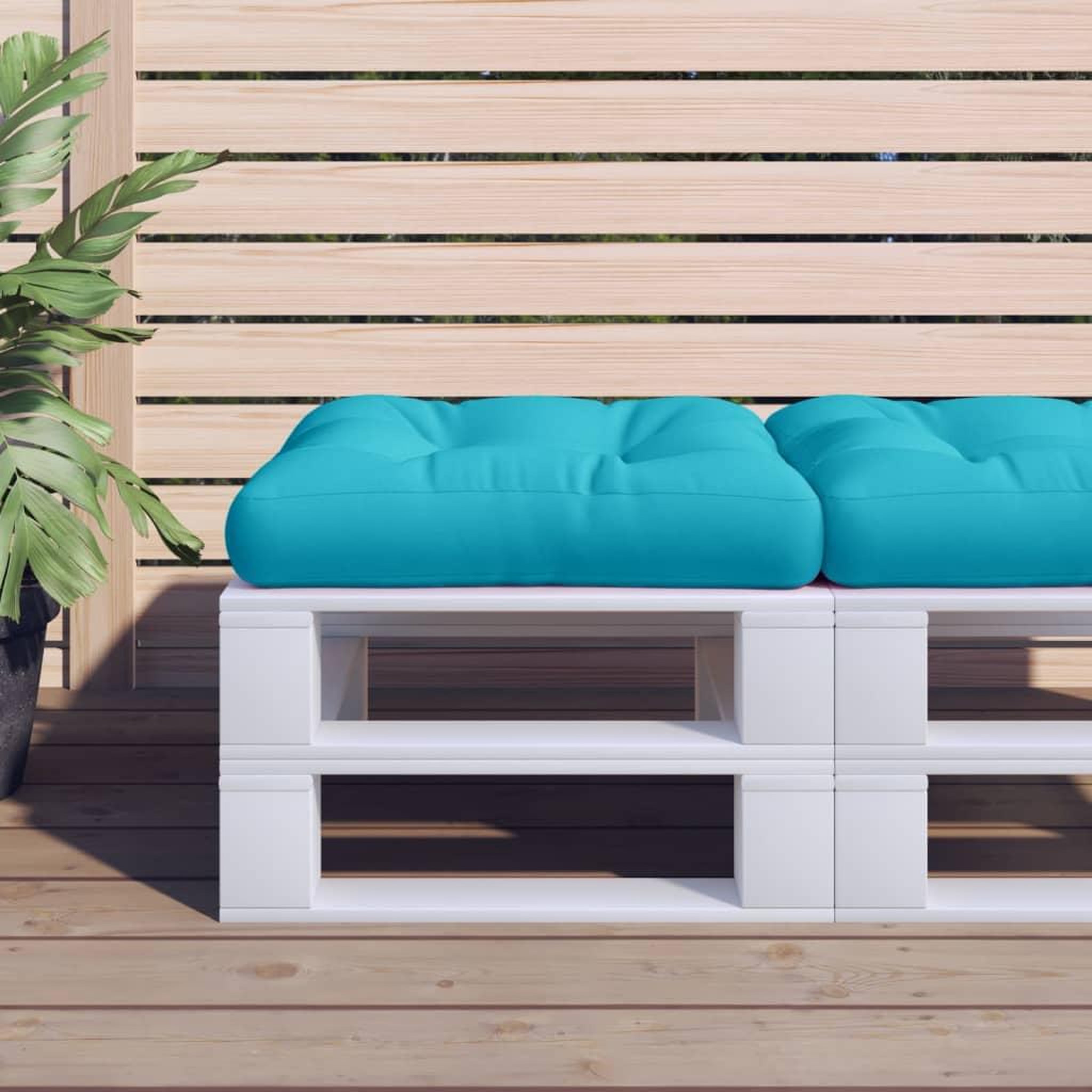VIDAXL Coussin de palette turquoise 60x61,5x10 cm tissu Oxford